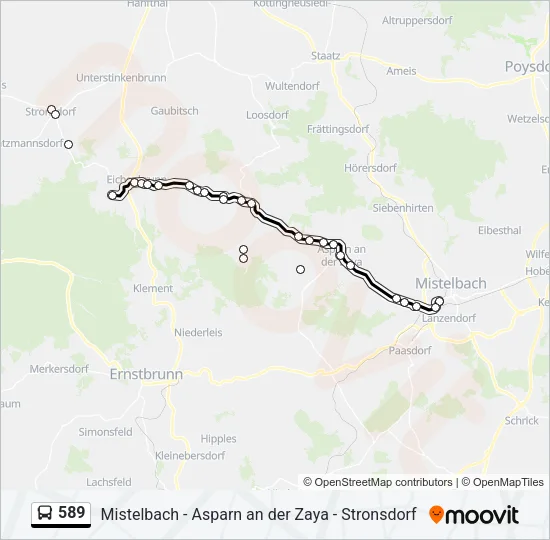 589 Bus Line Map