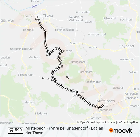 590 Bus Line Map