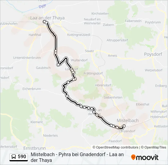 590 Bus Line Map