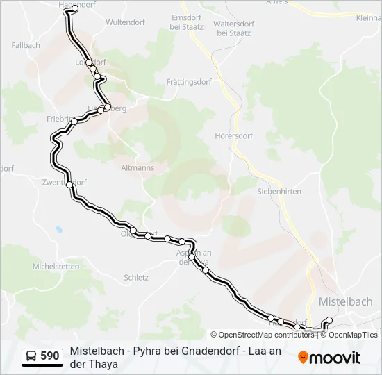 590 Bus Line Map