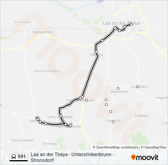 591 Bus Line Map