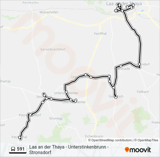 591 Bus Line Map