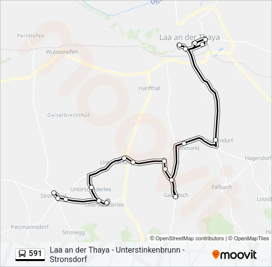 591 Bus Line Map