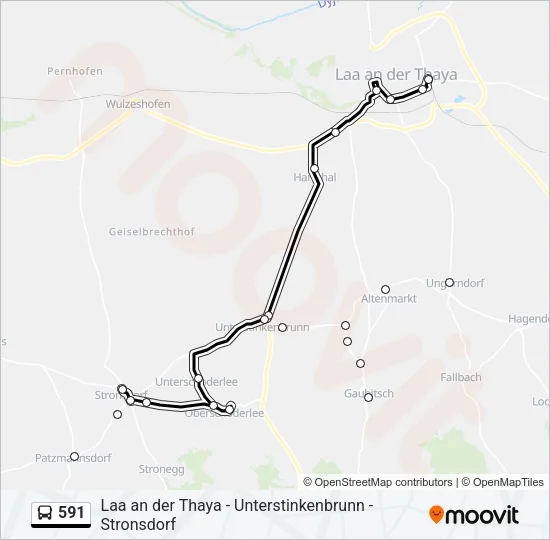 591 Bus Line Map