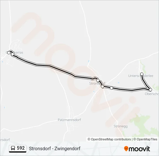 592 Bus Line Map