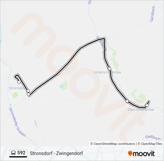 592 Bus Line Map