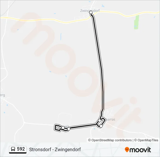 592 Bus Line Map
