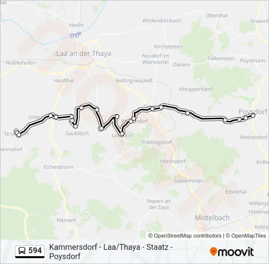 594 Bus Line Map