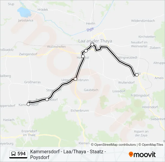 594 Bus Line Map