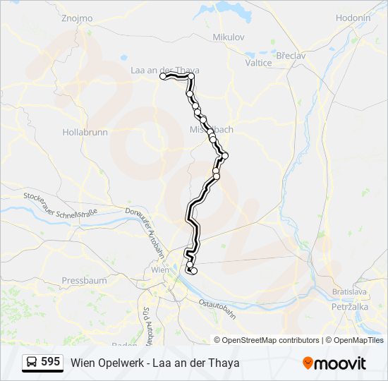 Buslinie 595 Karte