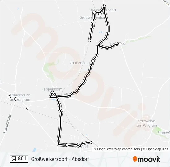 801 Bus Line Map