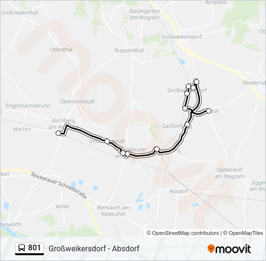 801 Bus Line Map