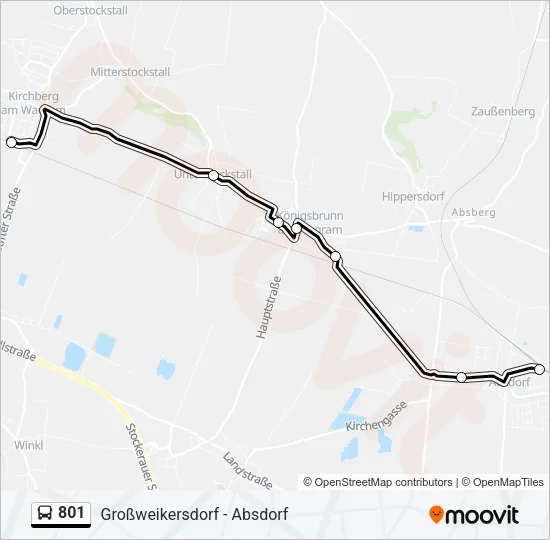 801 Bus Line Map