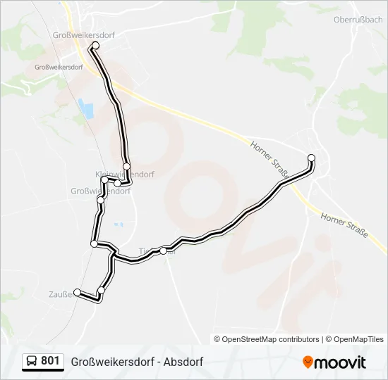 801 Bus Line Map