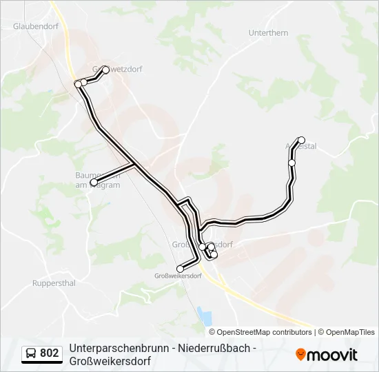 802 Bus Line Map