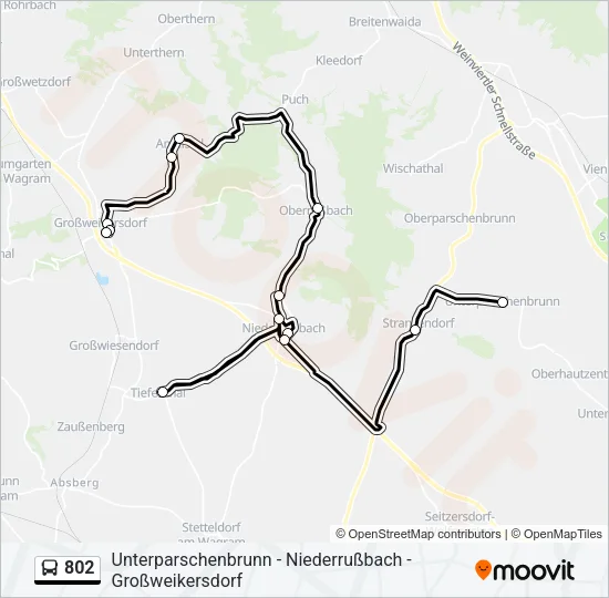 802 Bus Line Map