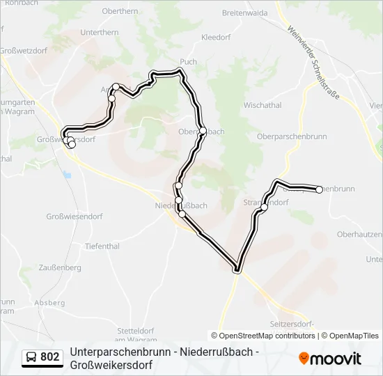 802 Bus Line Map