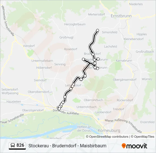 826 Bus Line Map