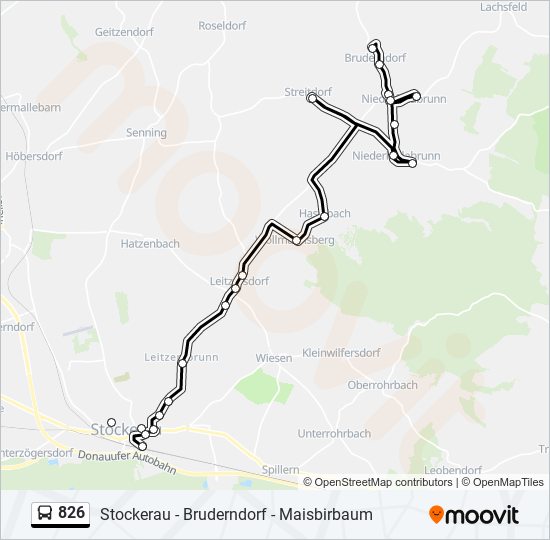 826 bus Line Map