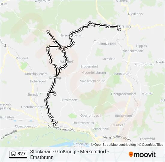 827 Bus Line Map