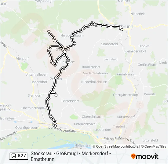 827 Bus Line Map