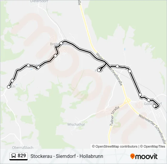 829 Bus Line Map