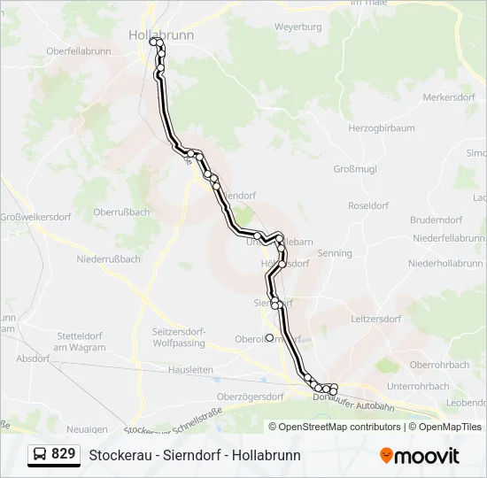 829 Bus Line Map