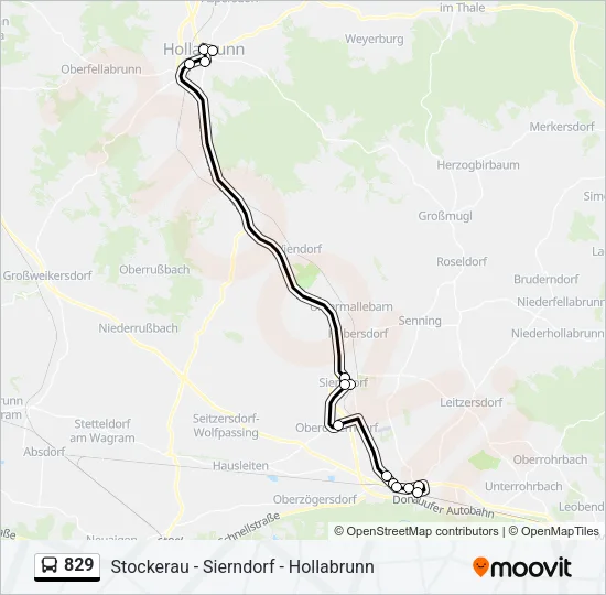 829 Bus Line Map