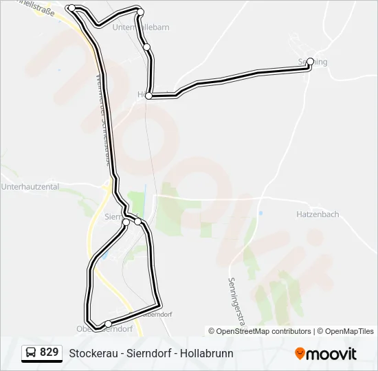 829 Bus Line Map
