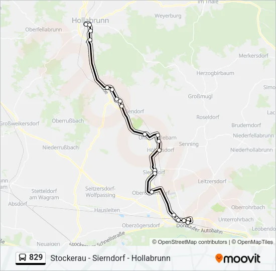 829 Bus Line Map