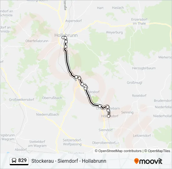829 Bus Line Map