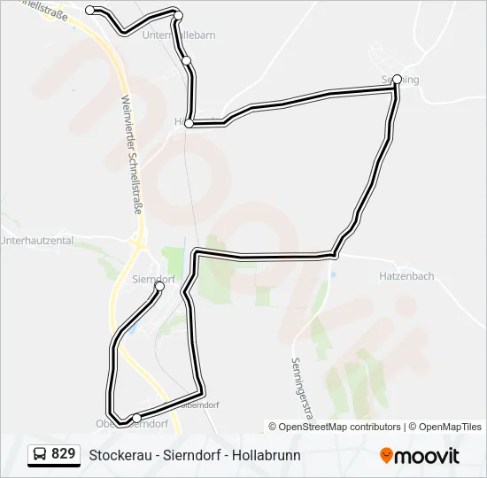 829 Bus Line Map