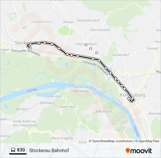 830 Bus Line Map