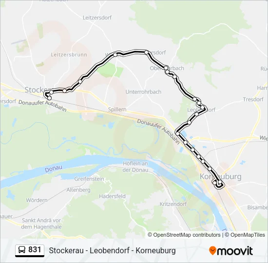 831 Bus Line Map