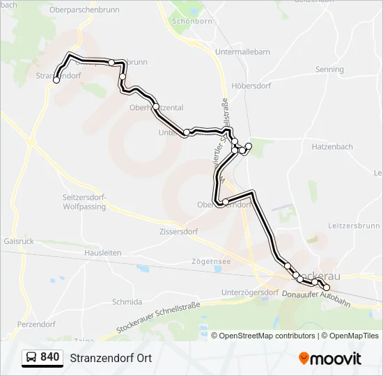 840 Bus Line Map
