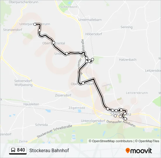 840 Bus Line Map