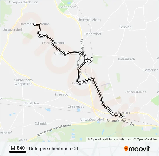 840 Bus Line Map
