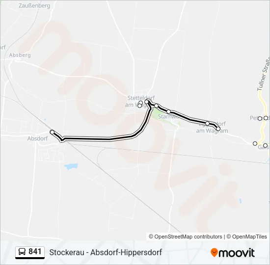 841 Bus Line Map