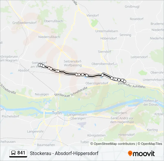 841 Bus Line Map
