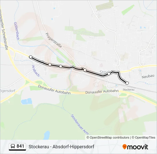 841 Bus Line Map