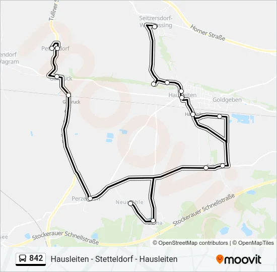 842 Bus Line Map