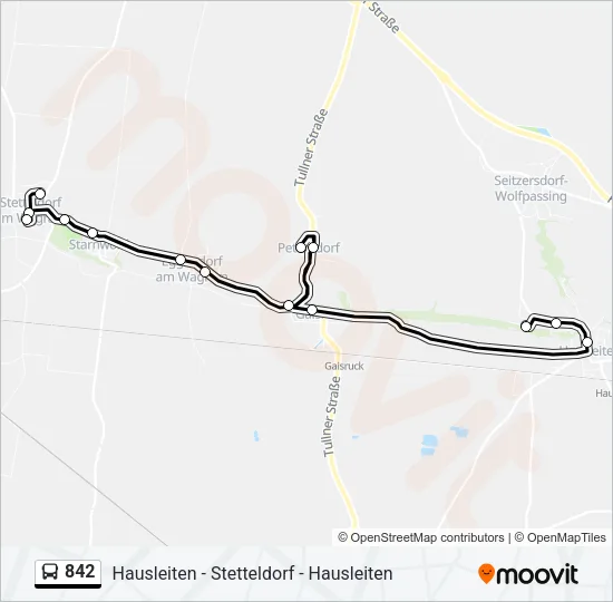 842 Bus Line Map