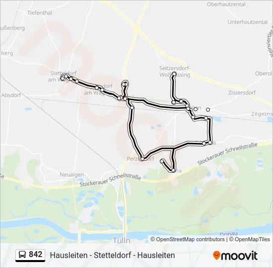 842 Bus Line Map