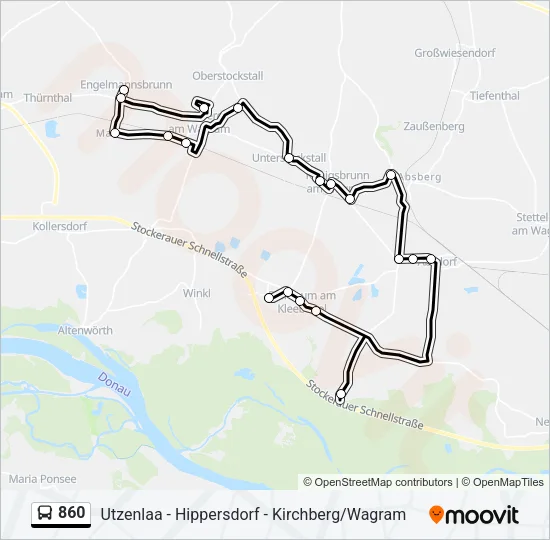 860 Bus Line Map