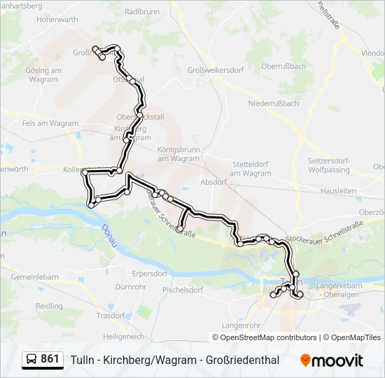 861 Bus Line Map