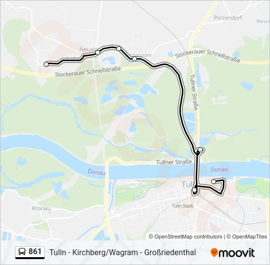 861 Bus Line Map