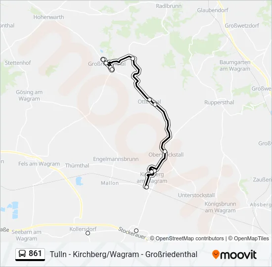 861 Bus Line Map
