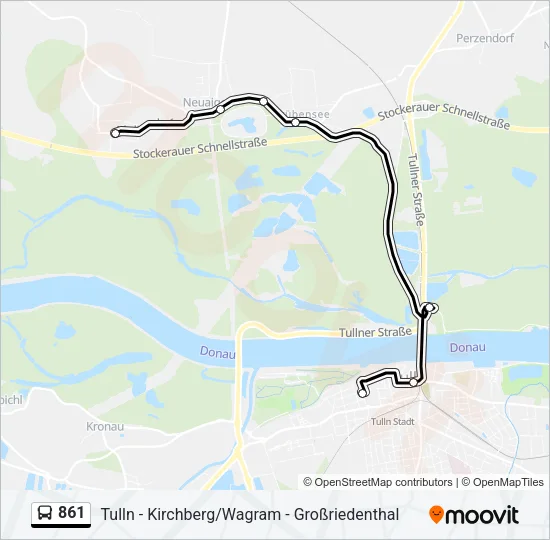 861 Bus Line Map