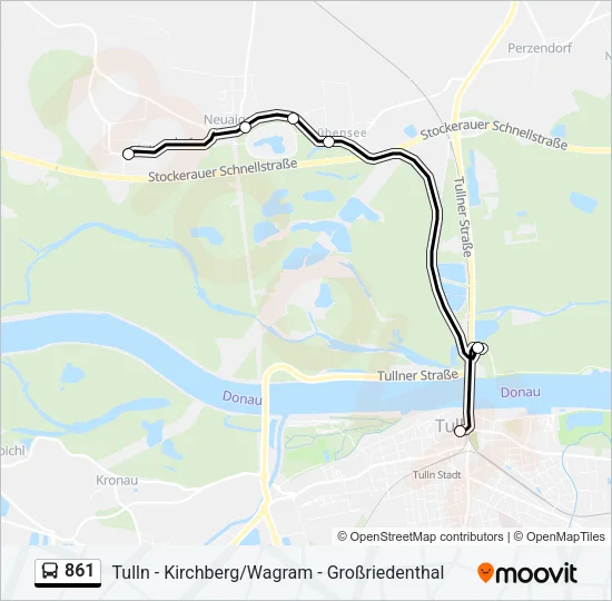 861 Bus Line Map