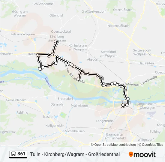 861 Bus Line Map